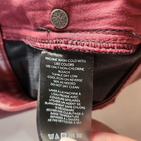 Free People City Slicker Vegan Maxi Skirt Red Size 0 Slit. - Picture 6 of 9